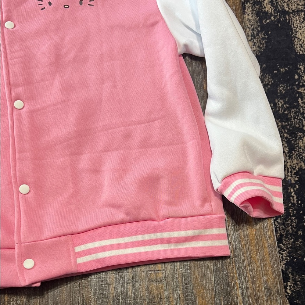 Pink and White Varsity Jacket - Picture 7 of 10